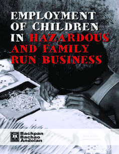 Employment of Children in Hazardous and Family Run Business